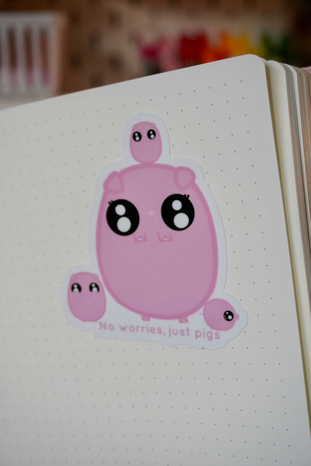 No Worries Just Pigs Vinyl Sticker