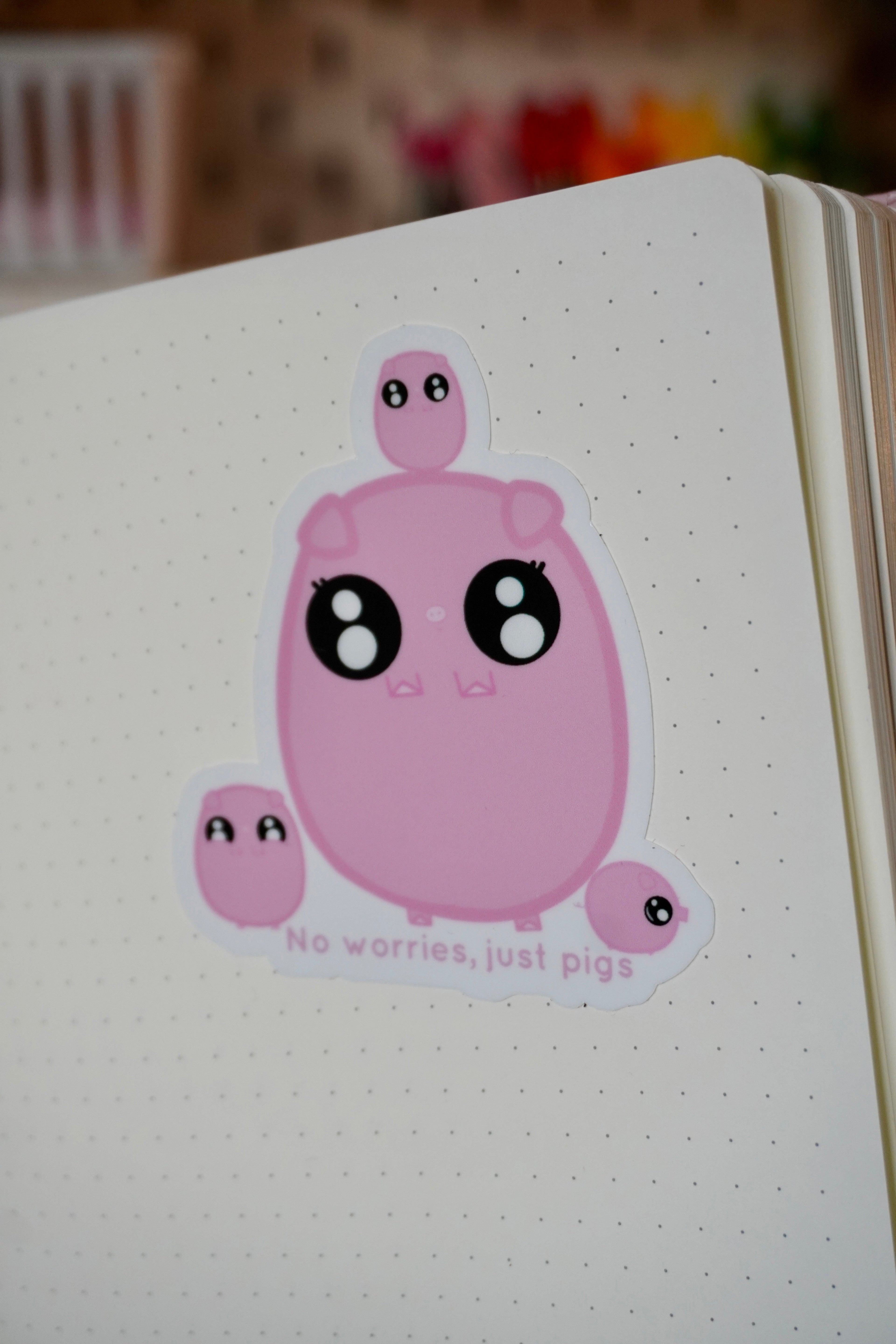 No Worries Just Pigs Vinyl Sticker
