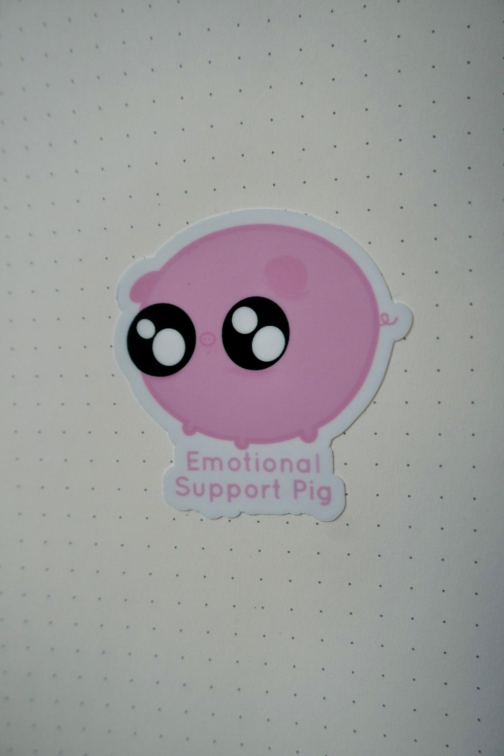 Emotional Support Pig Vinyl Sticker