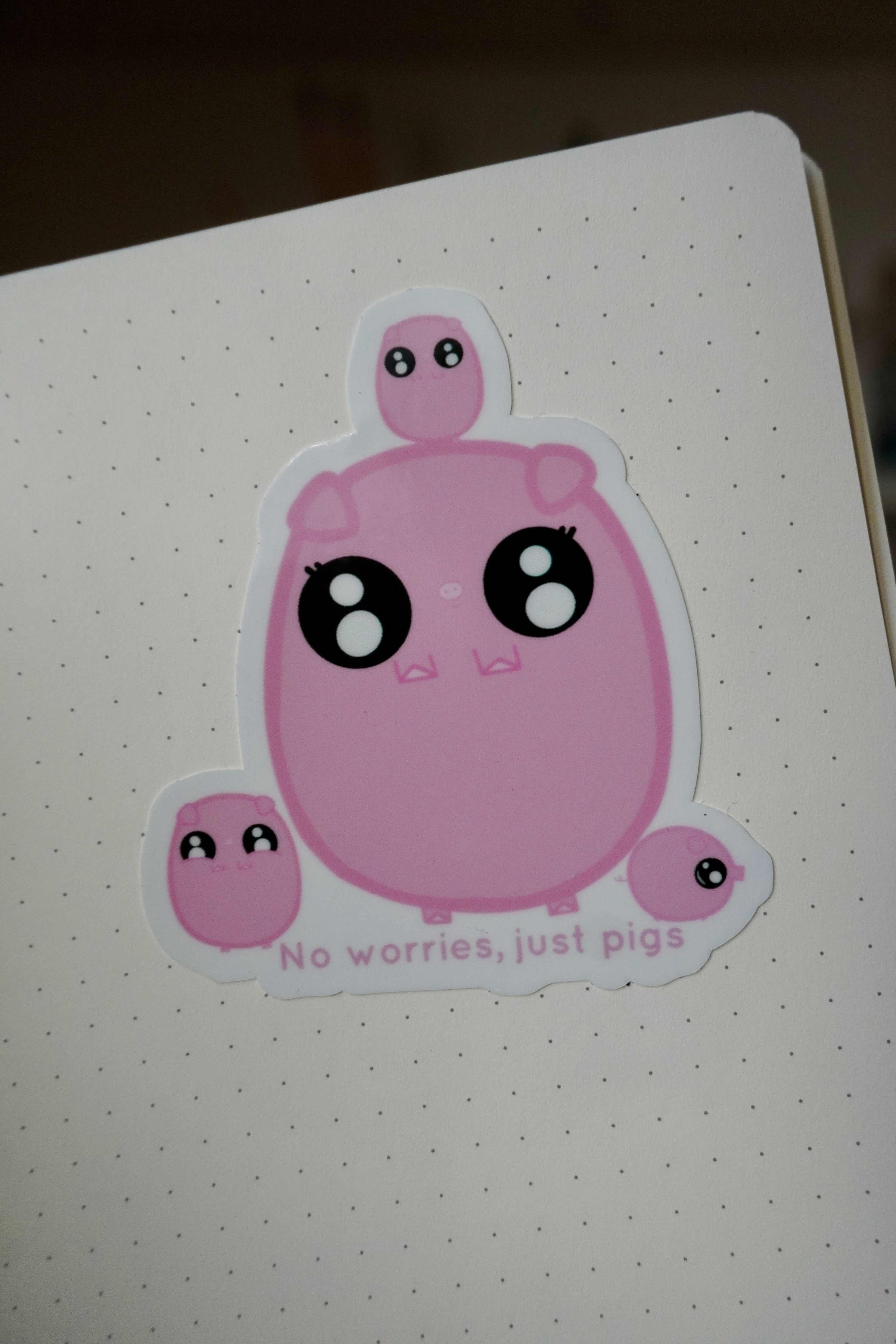 No Worries Just Pigs Vinyl Sticker