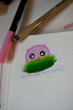 This Little Pig Has No Worries Vinyl Sticker