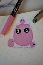 No Worries Just Pigs Vinyl Sticker